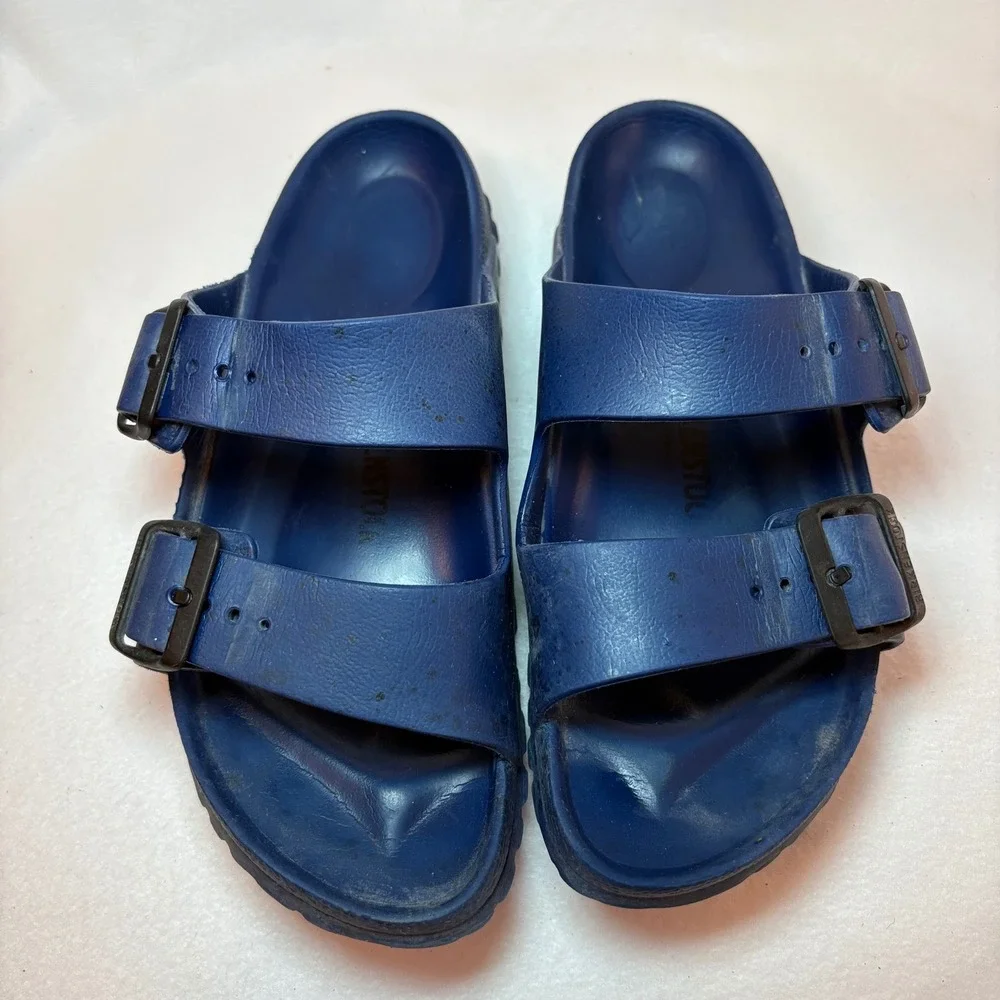 Birkenstock Arizona EVA Navy Blue Waterproof Slide Sandals Womens 37